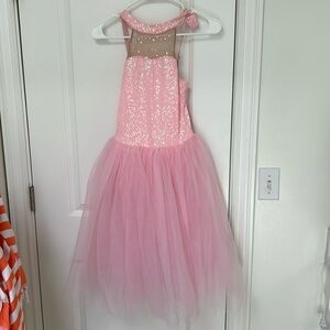 Revolution Large Child Ballet Costume, pink with matching headpiece